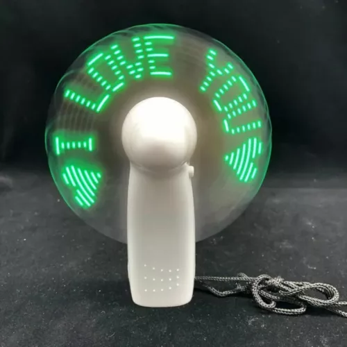 Ventilateur portable lumineux pour animation extérieure – Ambiance festive et fraîcheur garantie en été - Bleu