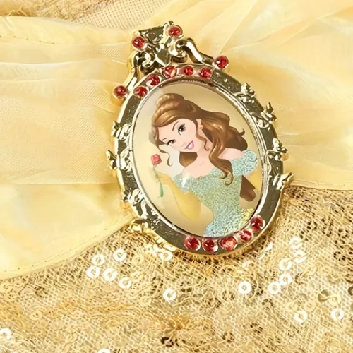 Déguisement princesse fille avec robe satinée et diadème doré inclus