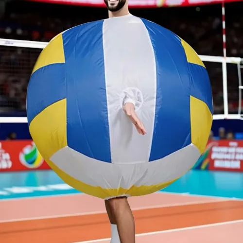 Costume gonflable de volleyball – déguisement fun pour adulte en équipe