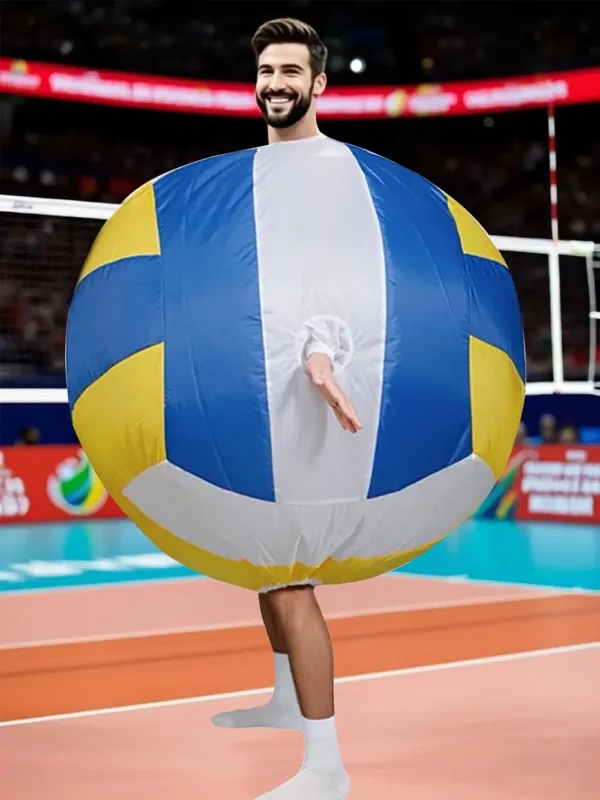 Costume gonflable de volleyball – déguisement fun pour adulte en équipe