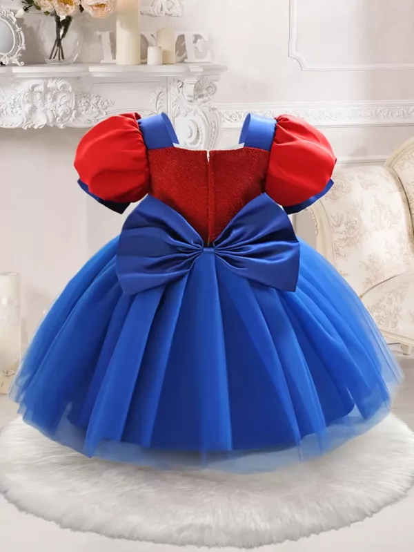 Robe princesse fille à paillettes et dentelle noire – style gothique féérique