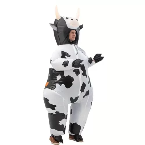 Costume gonflable adulte vache amusante – déguisement Halloween ou fête