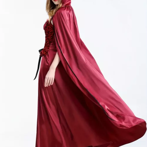Déguisement Petit Chaperon Rouge fille – robe avec cape et manches assorties