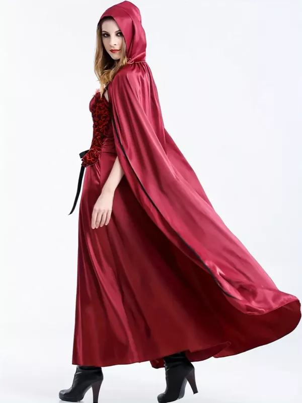 Déguisement Petit Chaperon Rouge fille – robe avec cape et manches assorties