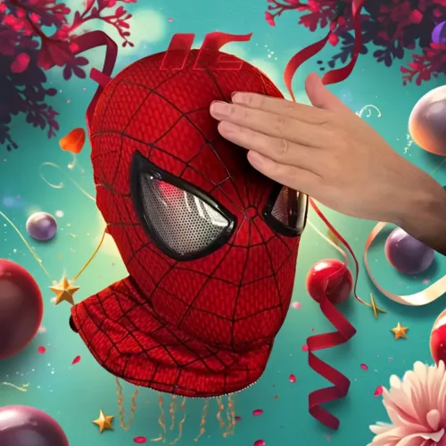 Masque intégral Spider-Man 3D pour cosplay – style réaliste et confortable