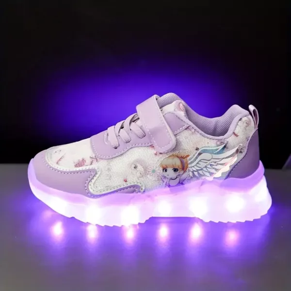 Baskets lumineuses rechargeables en maille respirante pour enfants – effet LED fun