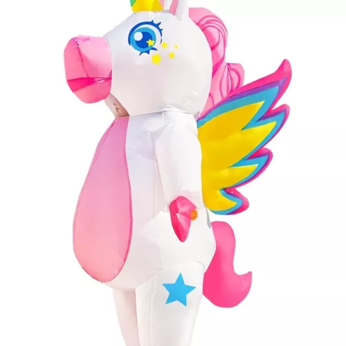 Costume licorne gonflable adulte avec ailes – déguisement original fête carnaval
