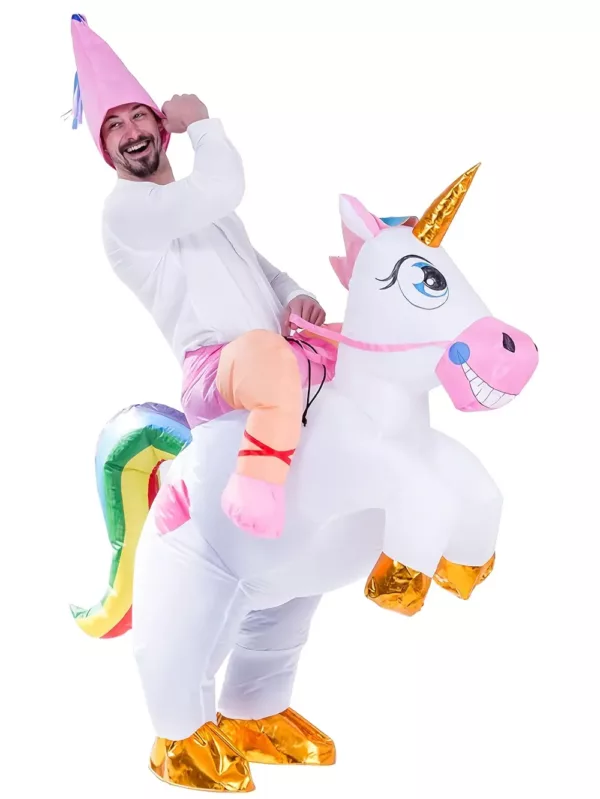 Costume gonflable licorne adulte – déguisement original pour soirée ou carnaval