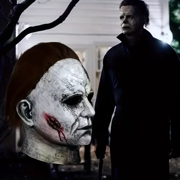 Masque d'horreur réaliste Michael Myers – visage ensanglanté effrayant