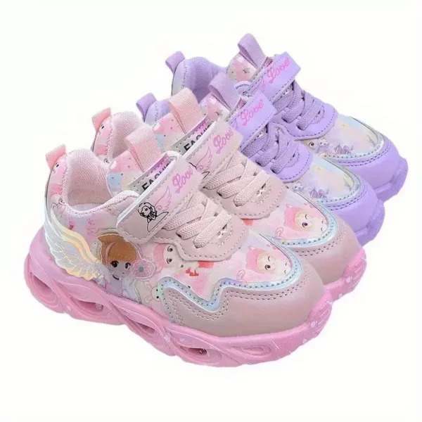 Baskets fille lumineuses style princesse – sneakers légères printemps automne