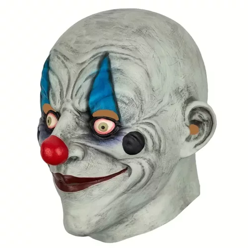 Masque clown effrayant en latex – accessoire réaliste pour Halloween ou cosplay