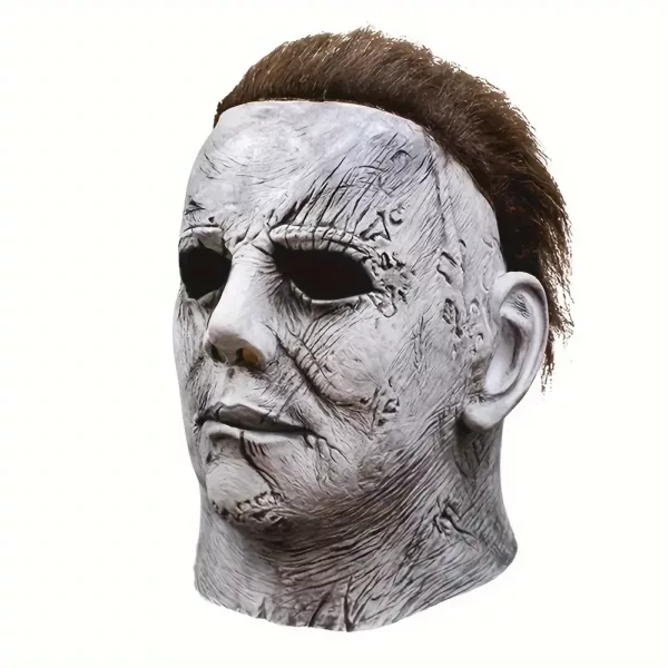 Masque d’horreur Halloween en latex réaliste – visage blanc larmes sanglantes