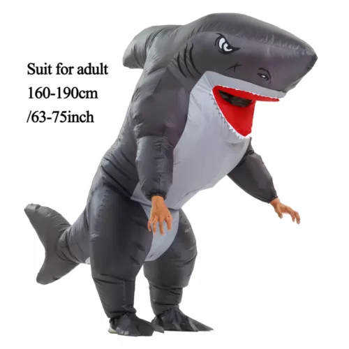Costume requin gonflable adulte avec ventilateur – déguisement intégral festif