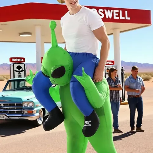 Déguisement gonflable alien transporté – costume original pour adulte homme