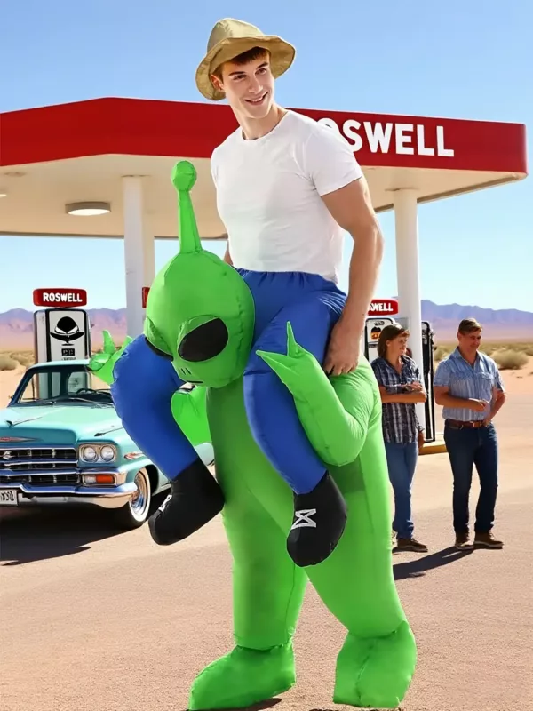 Déguisement gonflable alien transporté – costume original pour adulte homme