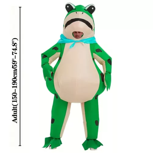 Déguisement grenouille gonflable adulte avec éclairage – costume intégral fun