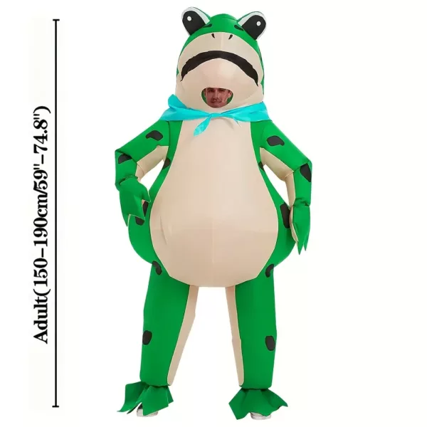 Déguisement grenouille gonflable adulte avec éclairage – costume intégral fun