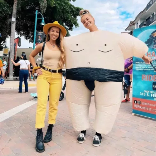 Costume sumo gonflable adulte avec ceinture à piles – déguisement cosplay réaliste