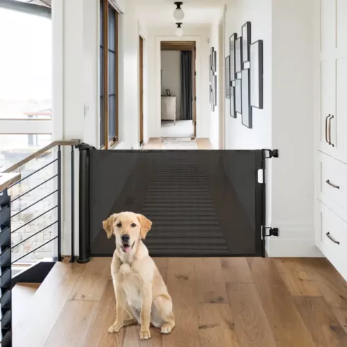 Barrière de sécurité extensible pour enfant et chien – usage intérieur/extérieur