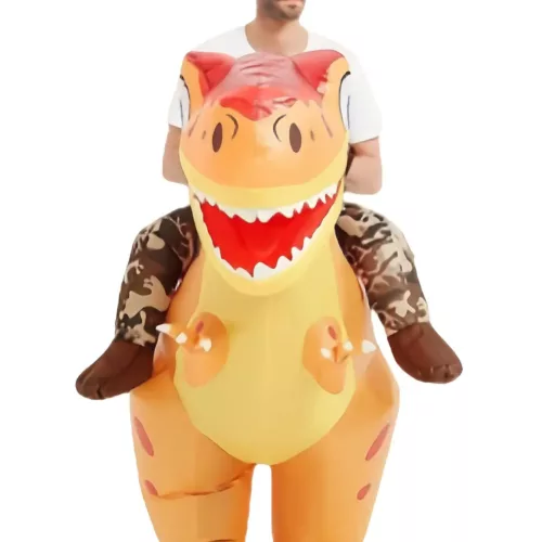 Costume gonflable dinosaure adulte – déguisement humoristique réaliste