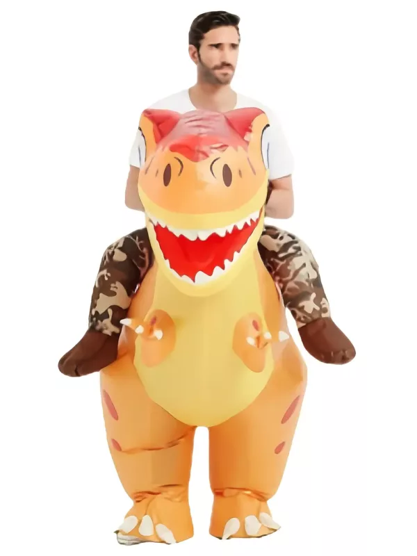 Costume gonflable dinosaure adulte – déguisement humoristique réaliste