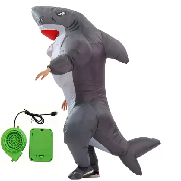 Costume requin gonflable adulte avec ventilateur – déguisement intégral festif