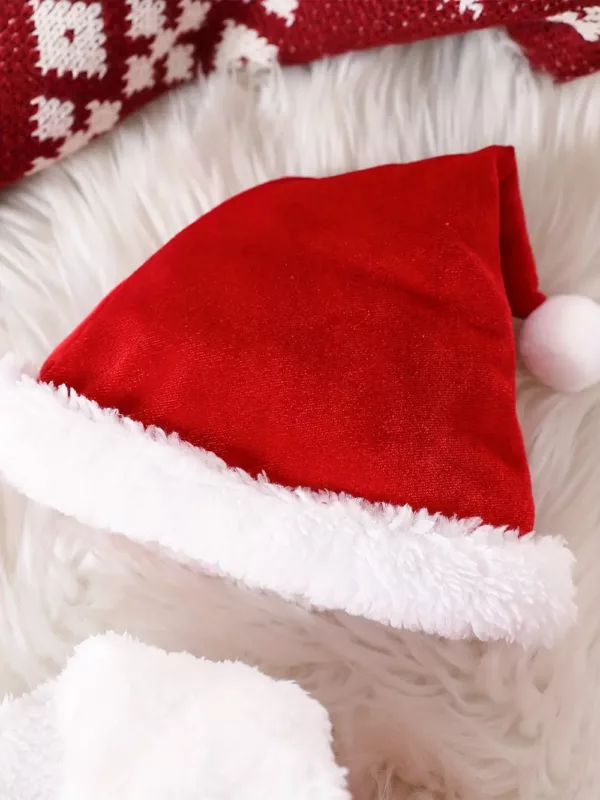 Déguisement Père Noël 3 pièces – costume complet bonnet veste ceinture