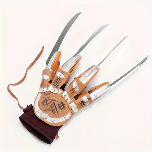 Gant griffe Freddy Krueger réaliste – accessoire cosplay Halloween en métal
