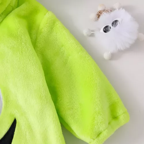 Combinaison bébé à capuche monstre 3D avec œil unique – peluche douce et mignonne