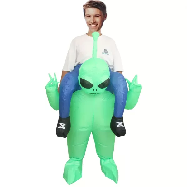 Costume alien lumineux style funky – polyester avec éclairage USB à LED