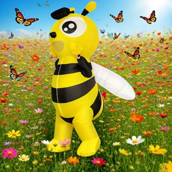 Costume gonflable adulte insecte fantaisie avec ailes noires – idéal cosplay et fête