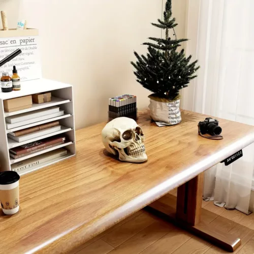 Crâne décoratif réaliste pour Halloween – accessoire effrayant en résine