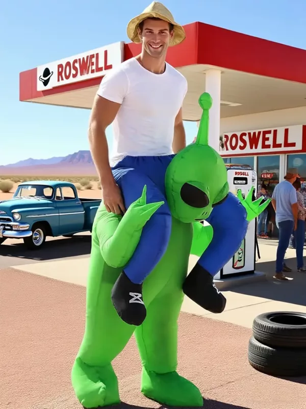 Déguisement gonflable alien transporté – costume original pour adulte homme