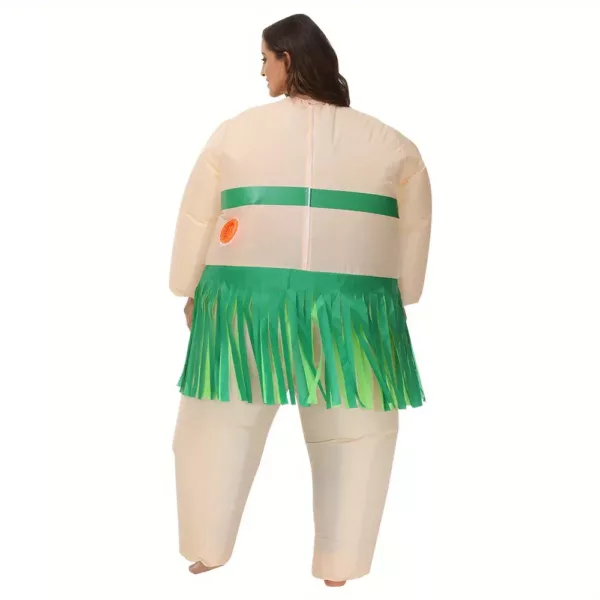 Costume gonflable de danse poisson drôle avec jupe hawaïenne – adulte unisexe
