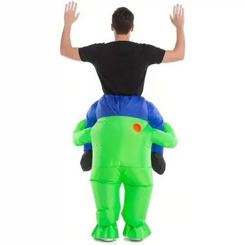 Déguisement gonflable alien adulte – costume fun alimenté par USB ou piles