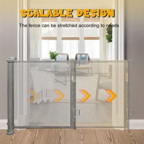 Barrière de sécurité rétractable pour enfant – montage mural facile