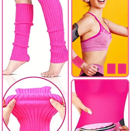 Déguisement années 80 femme complet – bandeau, sac banane et accessoires rétro