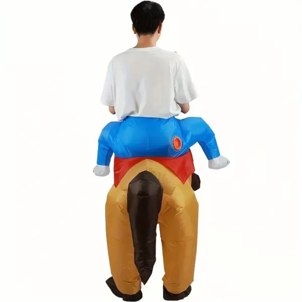 Déguisement gonflable cheval adulte – costume drôle pour fêtes et événements