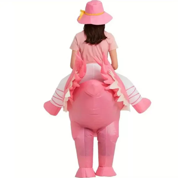 Costume gonflable flamant rose pour femme – déguisement original et fun