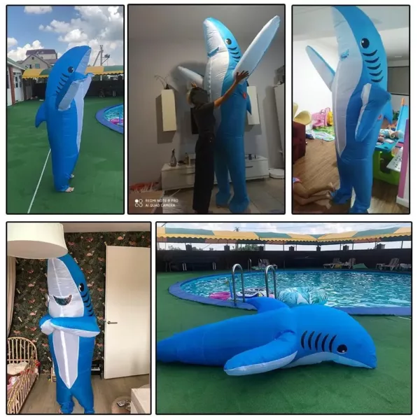 Costume gonflable requin adulte – Déguisement original Halloween réaliste
