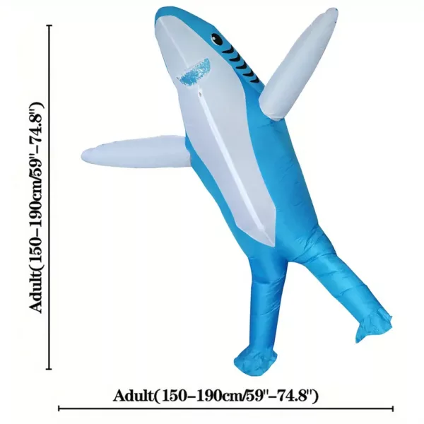 Costume gonflable requin adulte – Déguisement original Halloween réaliste
