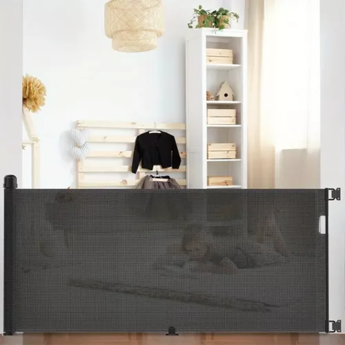 Barrière de sécurité extensible pour escalier et porte avec verrou de sécurité