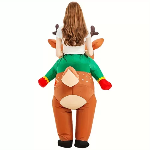 Costume gonflable renne adulte – déguisement drôle pour fêtes de Noël