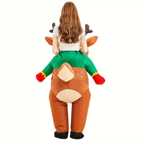 Costume gonflable renne adulte – déguisement drôle pour fêtes de Noël