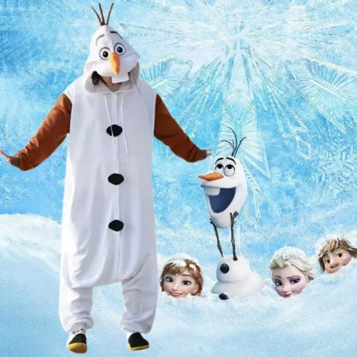 Déguisement adulte Olaf – costume intégral de cosplay Disney La Reine des Neiges