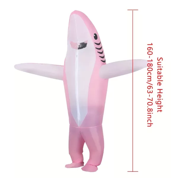 Costume gonflable requin adulte avec ventilateur USB – déguisement humoristique