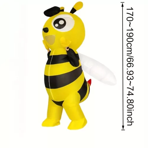 Costume gonflable adulte insecte fantaisie avec ailes noires – idéal cosplay et fête