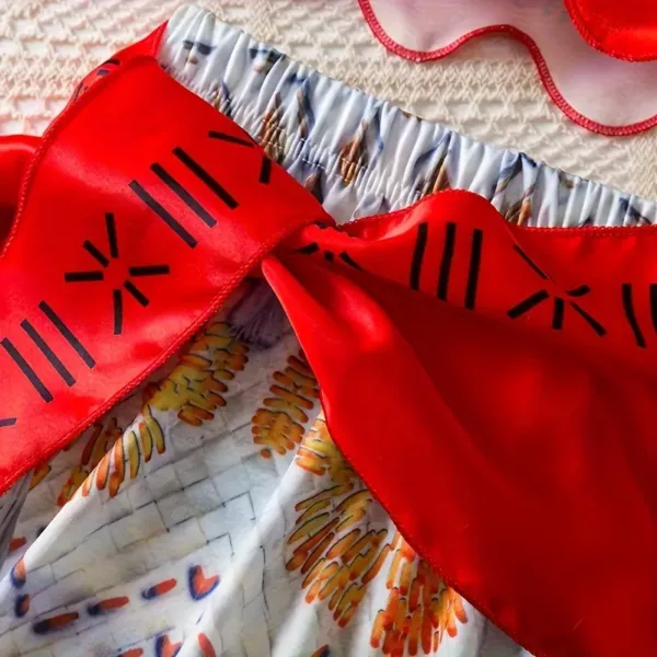 Costume fille style princesse Océan – tenue Moana avec jupe à volants