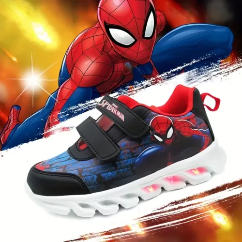 Baskets garçon légères et respirantes – motif Spider-Man Marvel confortable