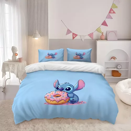 Parure de lit 3 pièces Lilo & Stitch – housse de couette ultra douce enfant
